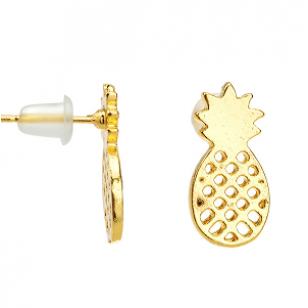 Oorbellen-Ananas-Goud